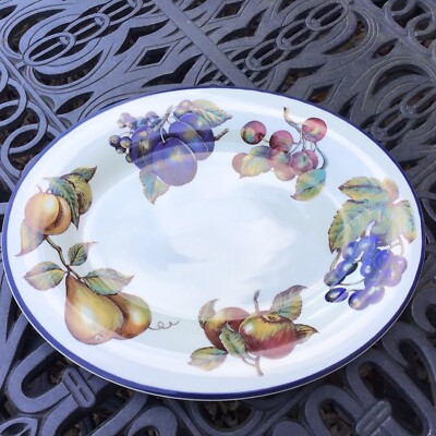 PIER 1 IMPORTS MACINTOSH OVAL PLATTER Fruit Design Earthenware, Made In ENGLAND-image