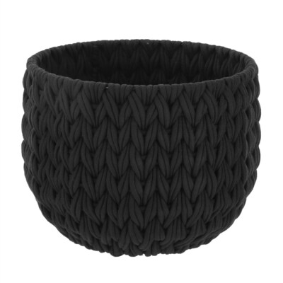 Better Homes & Gardens Closed Weave Polyester Black Decorative Storage Basket-image