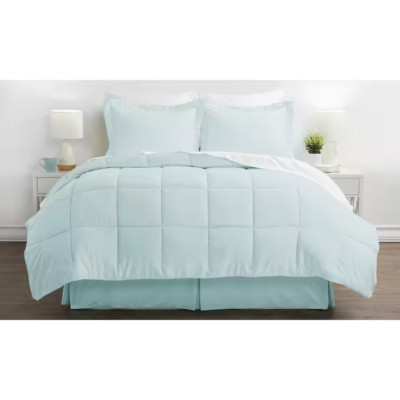 Performance 8-Piece Aqua Queen Comforter Set-image