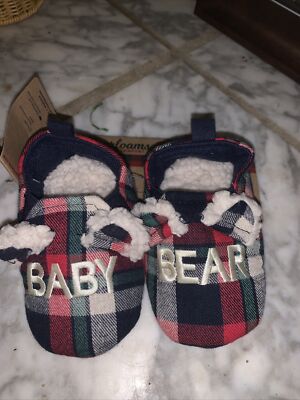 Dearfoams Cozy Comfort Baby Bear Toddler Closedback Slippers Size 5/6 NWT-image