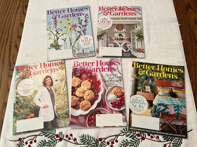 Lot of 5 Better Homes & Gardens Magazines 2020-2021 Like New!-image