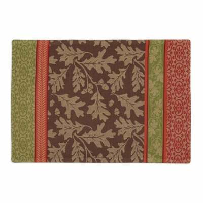 DII  Striped Autumn/ Fall Jacquard Placemats  ~~Set of 6~~  ~~NEW~~-image