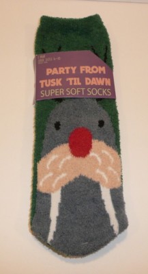 Cute Walrus Fuzzy Super Soft Women's Socks Gift Cozy Christmas Stocking Animal-image