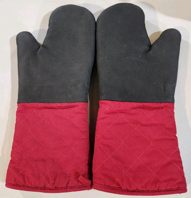 Grill Mitt by Mainstays • Black & Red • Heat Resistant Neoprene Palm -image