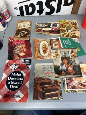 Vintage recipe books Better Homes & Gardens Pillsbury and more-image