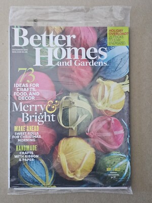 NEW Better Homes & Gardens Magazine December 2015 Merry & Bright FREE SHIPPING -image