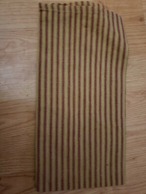 New Classic Kitchen Dish Towel Khaki With Red Stripe 100% Cotton 20x28 inch-image