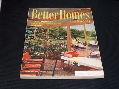 1955 MAY BETTER HOMES & GARDENS MAGAZINE NICE COVER & ADS - H 1348-image
