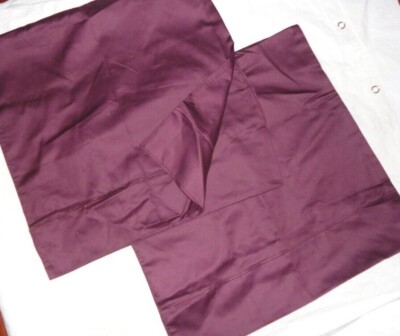 BETTER HOMES DEEP BURGUNDY/AUBERGINE SATEEN (2) KING PILLOWCASES 20X 39-image