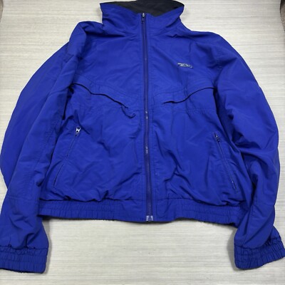 Vintage 90s Eddie Bauer Outdoor Outfitter Jacket- Blue Nylon Windbreaker-size L-image
