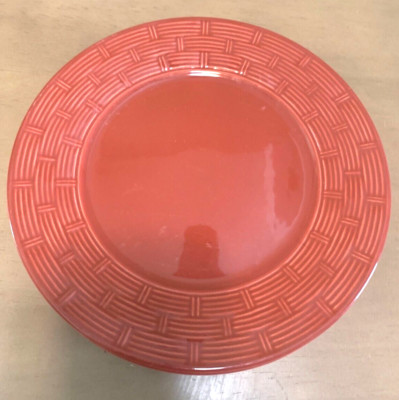 1 Salad Plate Pier 1 Rattan Weave Burgandy-image