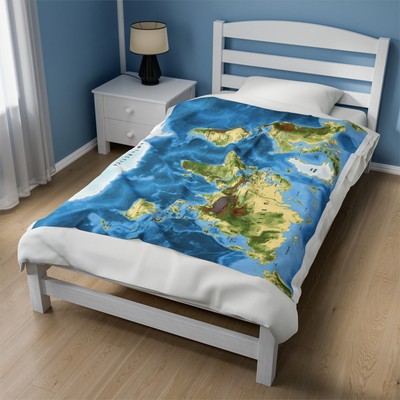 Explore and Dream World Map Blanket - Cozy Travel Comfort-image