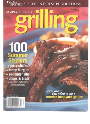 2002 SIMPLY PERFECT GRILLING Better Homes & Gardens JUICY STEAKS Magazine-image