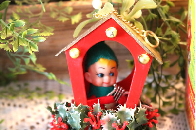 Vtg Christmas Pixie-Sentry Holiday  Wind Chimes Happy Sounds of Season Hong Kong-image