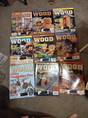 Lot Of 9 Better Homes & Gardens Wood Magazine Used Back Issues 2000-image
