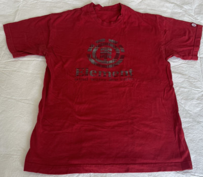 Vintage Element Skateboard Shirt Adult S *? Red Earth Wind Fire Skate Y2K READ-image