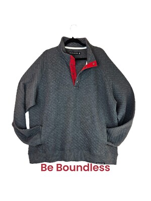 Be Boundless Gray Mens Pull Over Sweatshirt Sz-XL Casual Comfort Warm Cozy -image