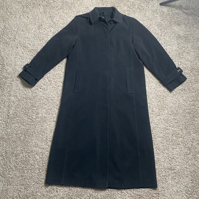 Vintage 90s Gallery Black Maxi Rain Trench Raincoat - Women’s Size 1P-image