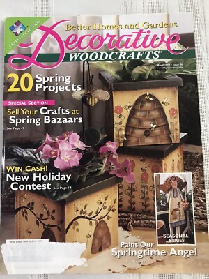 Better Homes And Gardens Decorative Wood Crafts Pattern Book Magazine April 1999-image