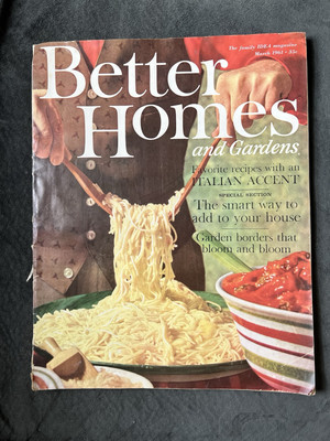 VTG Better Homes & Gardens Magazine March 1961 Favorite Recipes w Italian Accent-image