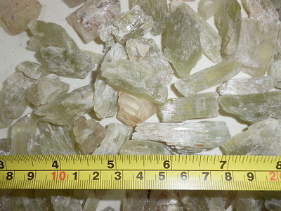 Spodumene Kunzite Hiddenite Triphane All Green over 10 gram Pieces 70 gram Lot-image