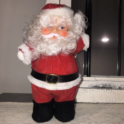 Vintage Animated Wind-up Musical Santa Claus Figurine 9