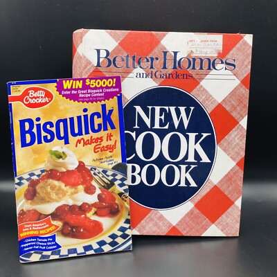 Better Homes & Gardens New Cook Book ‘81  5 Ring Binder VTG Bisquick Recipes ‘95-image