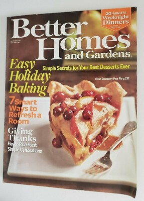 Better Homes and Gardens Magazine NOVEMBER 2007 EASY HOLIDAY BAKING Used-image