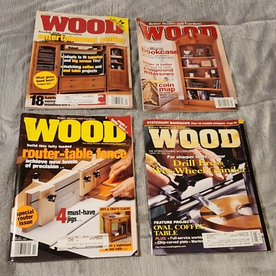 Lot of (4) - Vintage WOOD Magazines by Better Homes and Gardens - Lot #1322-image