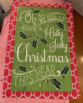 Christmas Tea Towel DII Have Yourself A Merry Little Christmas Green Res White-image
