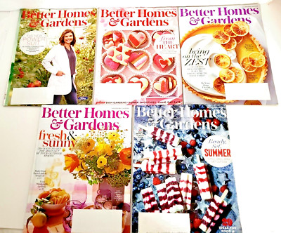 Lot #5 Better Homes & Gardens Magazines Jan Feb May June 2020 & July 2021 Summer-image