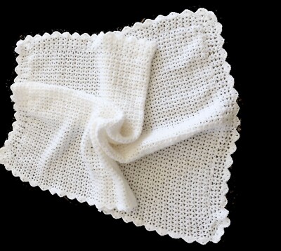Crochet Blanket Snuggle Comfort Handmade Baby Blanket 28x38