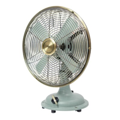 Better Homes & Gardens New 8 in Sage Vintage Table Fan with Oscillation-image