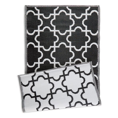 DII Design Imports Indoor Outdoor 3 x 6 Foot Reversible Lattice Woven Rug (Used)-image