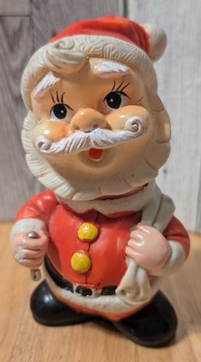 Vintage Santa  Christmas Wind Up Head Nodder Made In Japan Works Fun Novelty-image