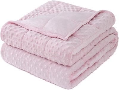 Minky Dot Weighted Blanket for Adults Twin Size 15 Lbs, Soft Cozy Heavy Blanket -image
