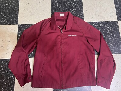 Vintage 70s 80s Alabama Crimson Tide JJ Macintyre Windbreaker Jacket Size L-image