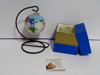 Pier 1 Imports Li Bien Christmas Ornament Snowman and Kids 2015 In Box-image