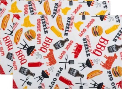 2 SAME FABRIC PRINTED PLACEMATS (13
