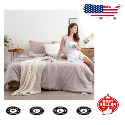 Ultra-Soft Twin Bedding Comforter Set for Cozy All-Season Comfort - Beige/Brown-image