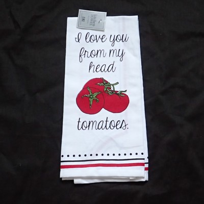 Design Imports Tomatoes Kitchen Towel - NWT-image