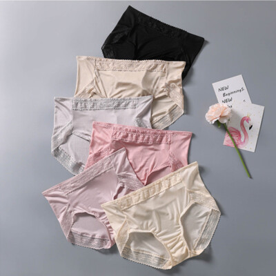 100% Mulberry Silk Underwear For Women Briefs Thin Silk Lady Panties Super Silky-image