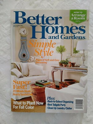Better Homes and Gardens Magazine September 2007 English VGC No Mailing Label-image