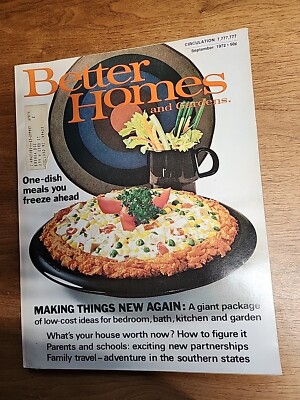 BETTER HOMES AND GARDENS Magazine Vintage Issue From September 1972-image