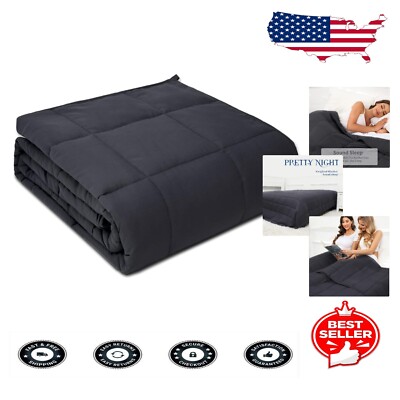 Cozy 20lbs Dark Grey King Weighted Blanket for Superior Sleep Enhancement-image