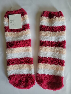 Cozy Socks - Stripped Design.  Women Size 9 To 11.  -image