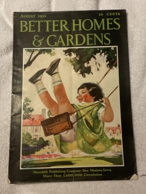 August 1933 Better Homes and Gardens Magazine & Illustrations-image