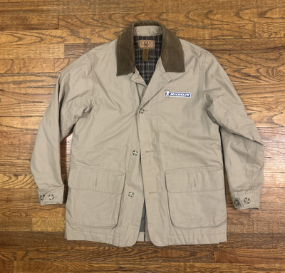 Vintage 90’s Michelin Barn Style Jacket Sz Small  Leather Collar - Hong Kong-image