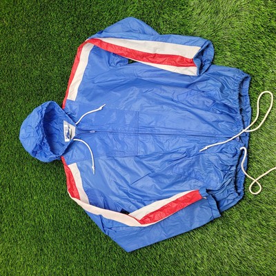 Vintage 90s IZOD Lacoste Windbreaker Jacket XL 25x28 Hooded-image