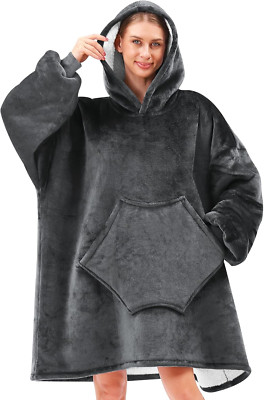 Warm & Cozy Wearable Blanket Hoodie – Fluffy Comfort for Every Occasion-image